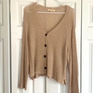 Beige Button Down Sweater
